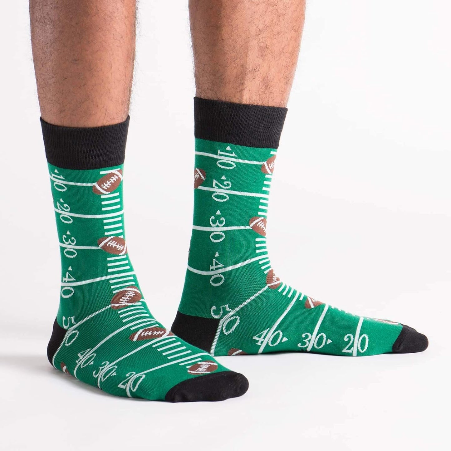 Sock It To Me Men’s Crew Socks – Fun Football Design, Comfy Cotton Blend