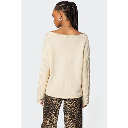✨ Inga Oversized Cable Knit Sweater – Cozy Chic Fall/Winter Style